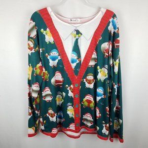 Nextmia shirt ugly XMAS snowman graphic 4XL‎